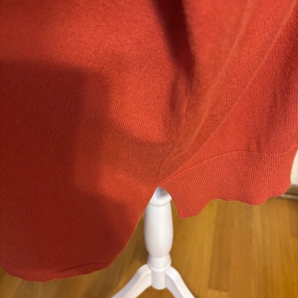 Beautiful Terracotta Color Top (Rayon/Nylon) with Long Sleeves - 3x - Picture 4 of 11